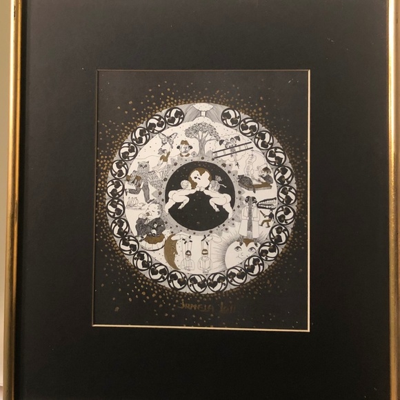 SOLD Gemini Signed Framed Lithograph - Picture 2 of 4